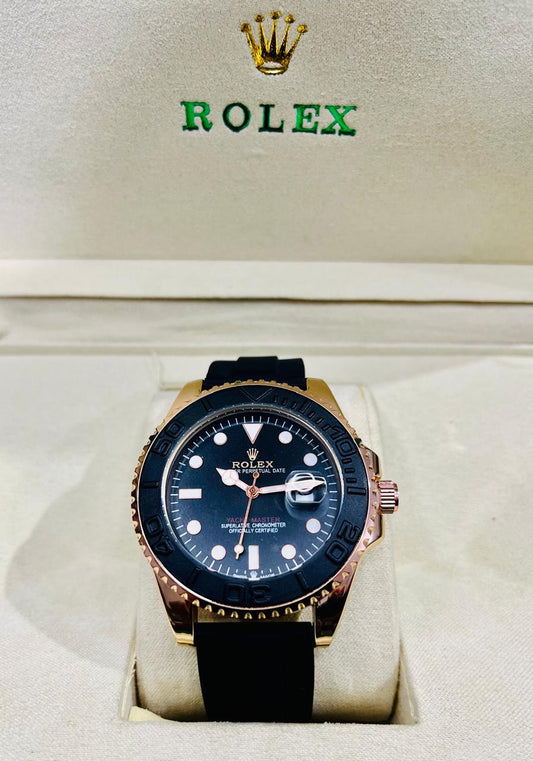 Rolex Leather Strap Watch