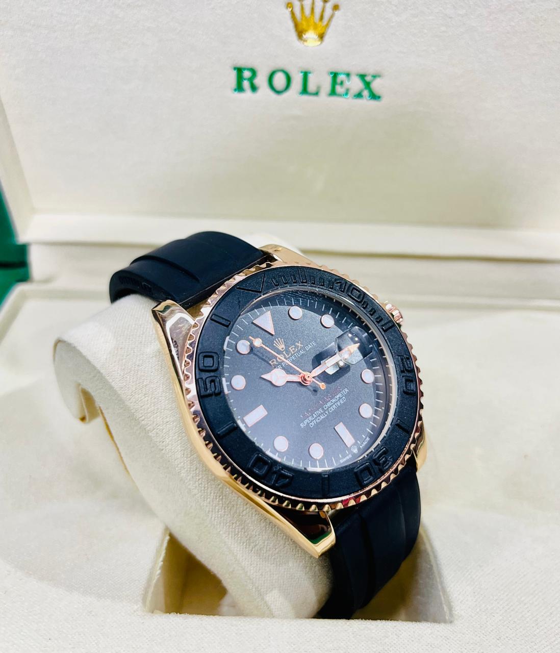 Rolex Leather Strap Watch